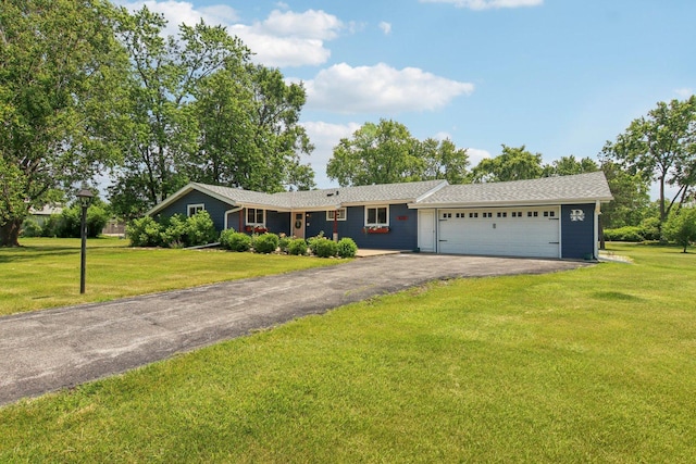16301 Sherwood Dr, Orland Park, IL 60462 - ranch-style home featuring an attached garage, asphalt driveway, and a front lawn