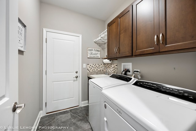 565 Sudbury Cir Unit 0, Oswego, IL 60543 - laundry room with cabinet space and washing machine and clothes dryer