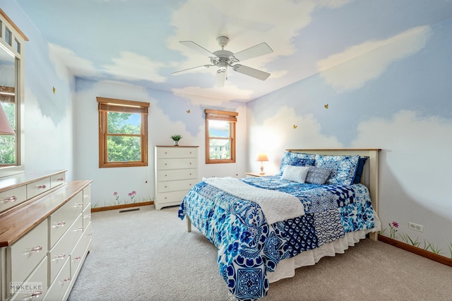3624 Eliot Ln, Naperville, IL 60564 - carpeted bedroom with baseboards and a ceiling fan