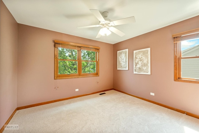 3624 Eliot Ln, Naperville, IL 60564 - spare room featuring carpet flooring and ceiling fan