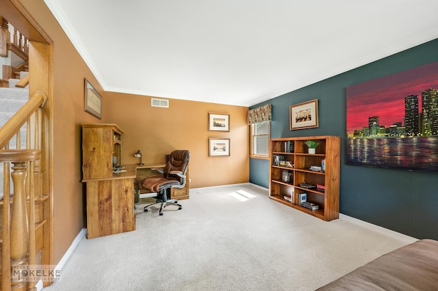 3624 Eliot Ln, Naperville, IL 60564 - home office with carpet floors and ornamental molding