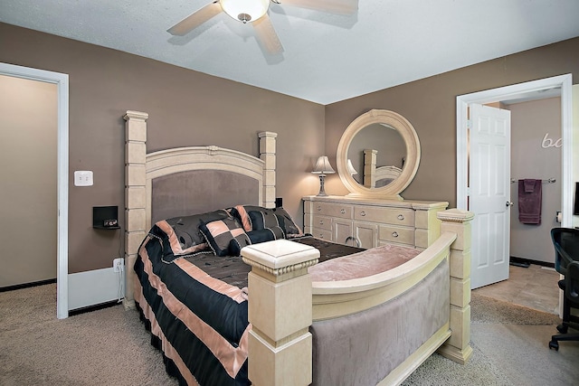 400 W Adams St, Danforth, IL 60930 - bedroom featuring light carpet and ceiling fan