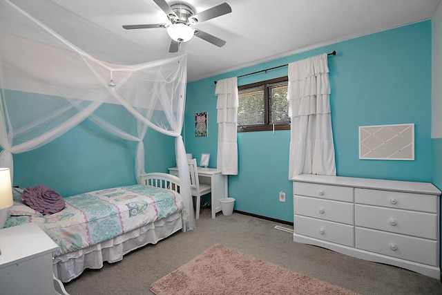 400 W Adams St, Danforth, IL 60930 - carpeted bedroom with ceiling fan and baseboards
