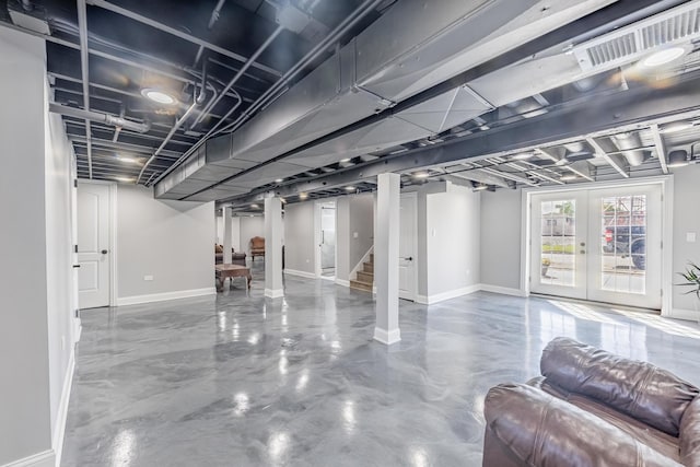 9712 W Shore Dr, Oak Lawn, IL 60453 - basement with baseboards and stairway