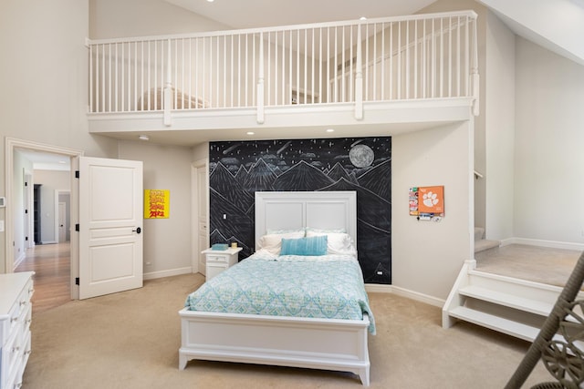 1091 Johnson Dr, Naperville, IL 60540 - bedroom featuring a towering ceiling and light carpet