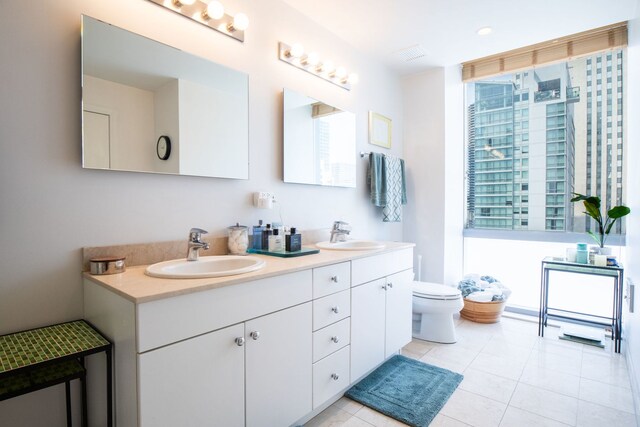 8 E Randolph St Unit 1401, Chicago, IL 60601 - full bath featuring double vanity and tile patterned flooring