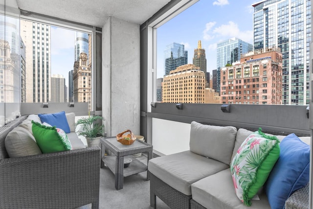 8 E Randolph St Unit 1401, Chicago, IL 60601 - balcony with a view of skyline and an outdoor hangout area