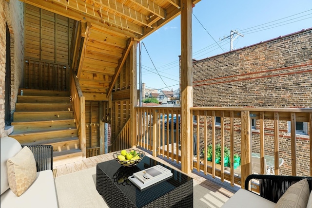 2732 W Belmont Ave, Chicago, IL 60618 - view of wooden terrace