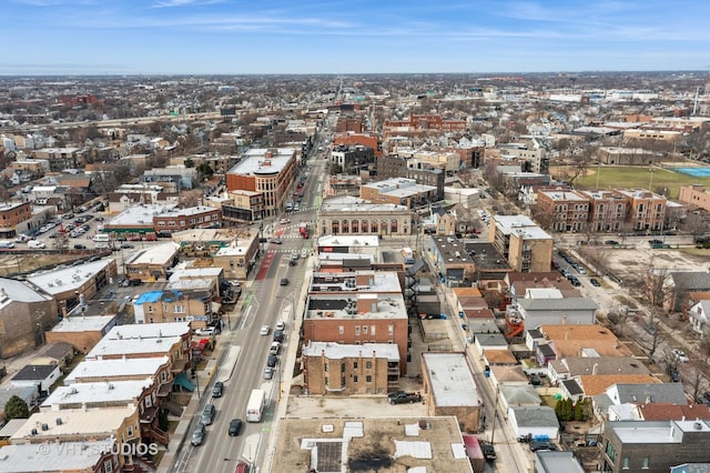 2732 W Belmont Ave, Chicago, IL 60618 - aerial view of property and surrounding area featuring nearby urban area