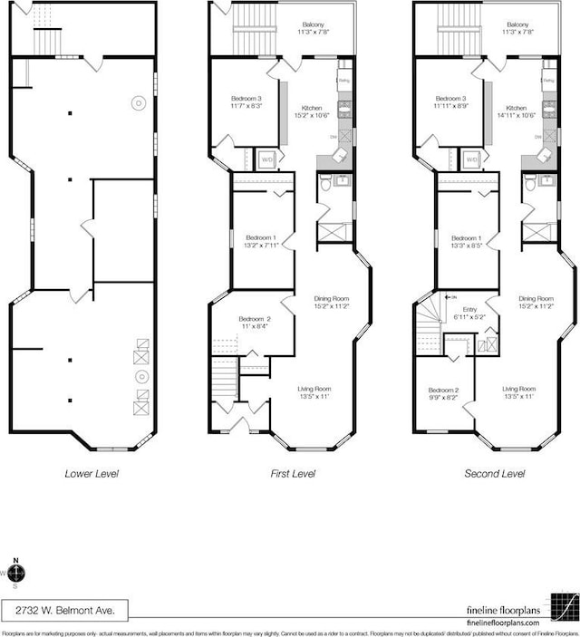 2732 W Belmont Ave, Chicago, IL 60618 - view of floor plan / room layout