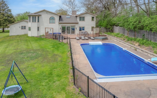 7S745 State Route 53rd Hwy, Naperville, IL 60540 - view of swimming pool with a patio and a wooden deck