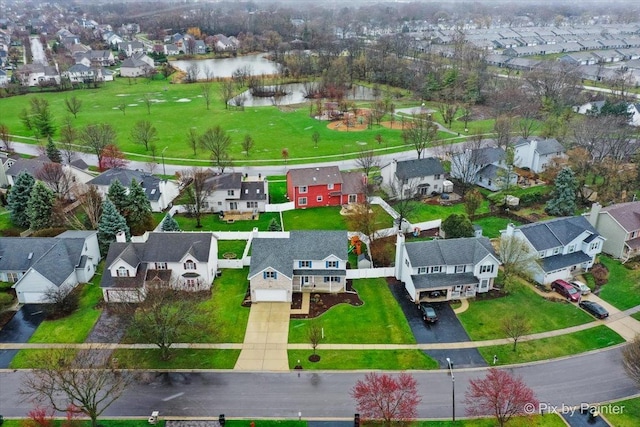 514 Doral Ln, North Aurora, IL 60542 - aerial perspective of suburban area featuring a nearby body of water