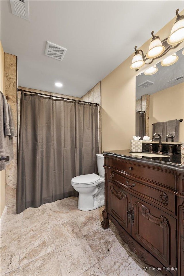 675 Oak Ln, South Elgin, IL 60177 - bathroom featuring vanity and a shower with shower curtain