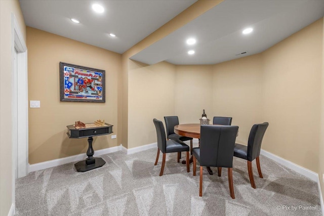 675 Oak Ln, South Elgin, IL 60177 - dining area with carpet flooring and recessed lighting