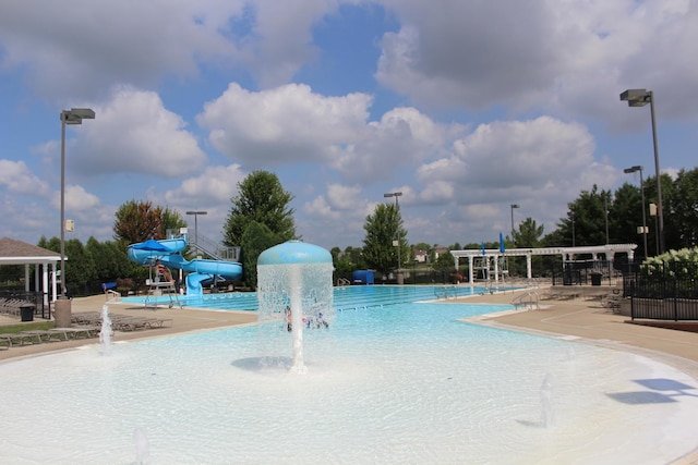 675 Oak Ln, South Elgin, IL 60177 - community pool with a water slide