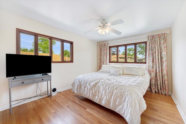 602 E Park Ave, Elmhurst, IL 60126 - bedroom featuring wood finished floors and ceiling fan