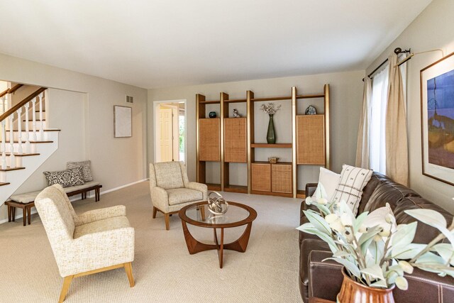 2120 Wilmette Ave, Wilmette, IL 60091 - living area featuring stairs and carpet floors