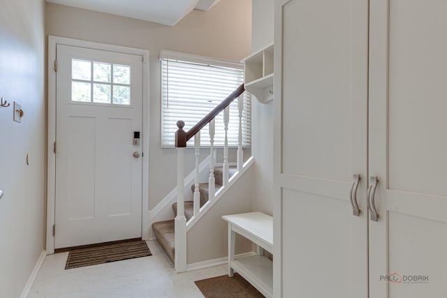 2120 Wilmette Ave, Wilmette, IL 60091 - entryway with marble finish flooring and stairway