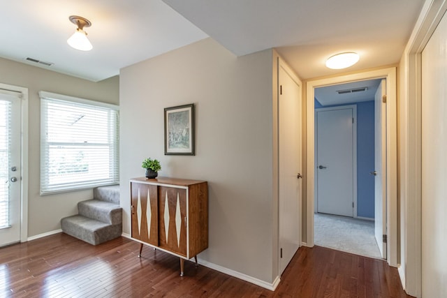 2120 Wilmette Ave, Wilmette, IL 60091 - corridor with dark wood-style floors and stairs
