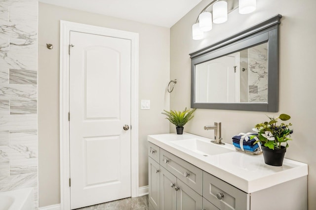 2922 W Polk St, Chicago, IL 60612 - full bathroom featuring vanity and baseboards