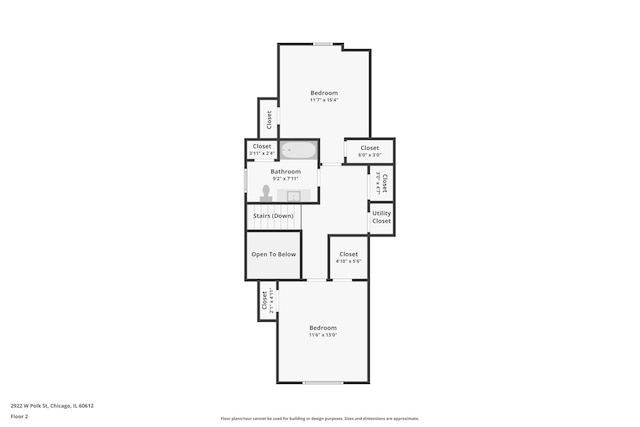 2922 W Polk St, Chicago, IL 60612 - view of property floor plan