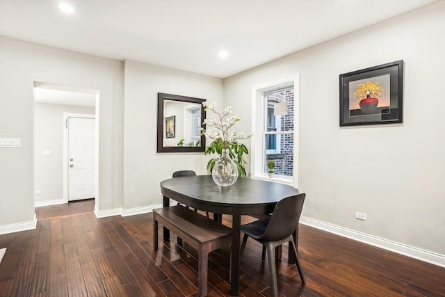 2922 W Polk St, Chicago, IL 60612 - dining space with dark wood finished floors and recessed lighting