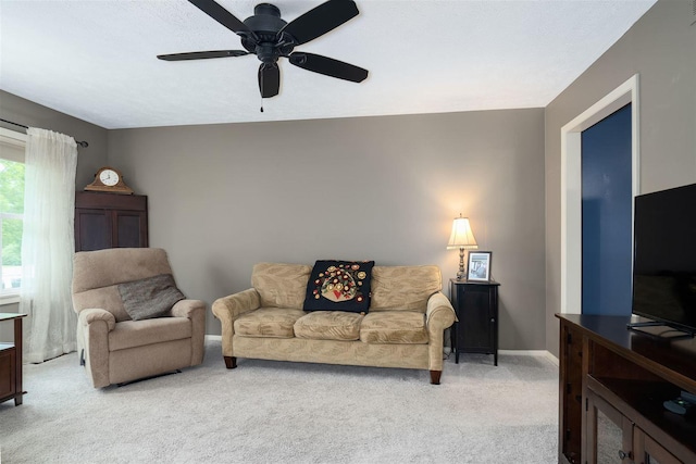 212 Rebecca Ln, Normal, IL 61761 - living room with light colored carpet and ceiling fan