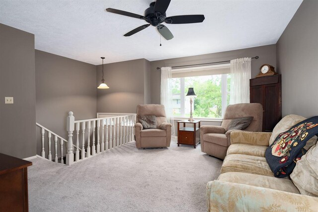212 Rebecca Ln, Normal, IL 61761 - living area featuring carpet and ceiling fan