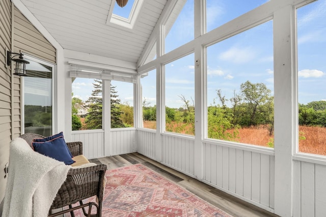 17526 W Windhaven Ct, Grayslake, IL 60030 - sunroom with lofted ceiling, a skylight, and healthy amount of natural light