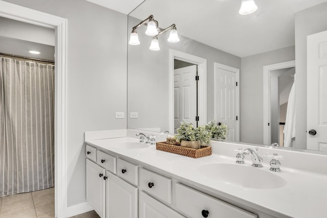 17526 W Windhaven Ct, Grayslake, IL 60030 - bathroom with double vanity and tile patterned flooring