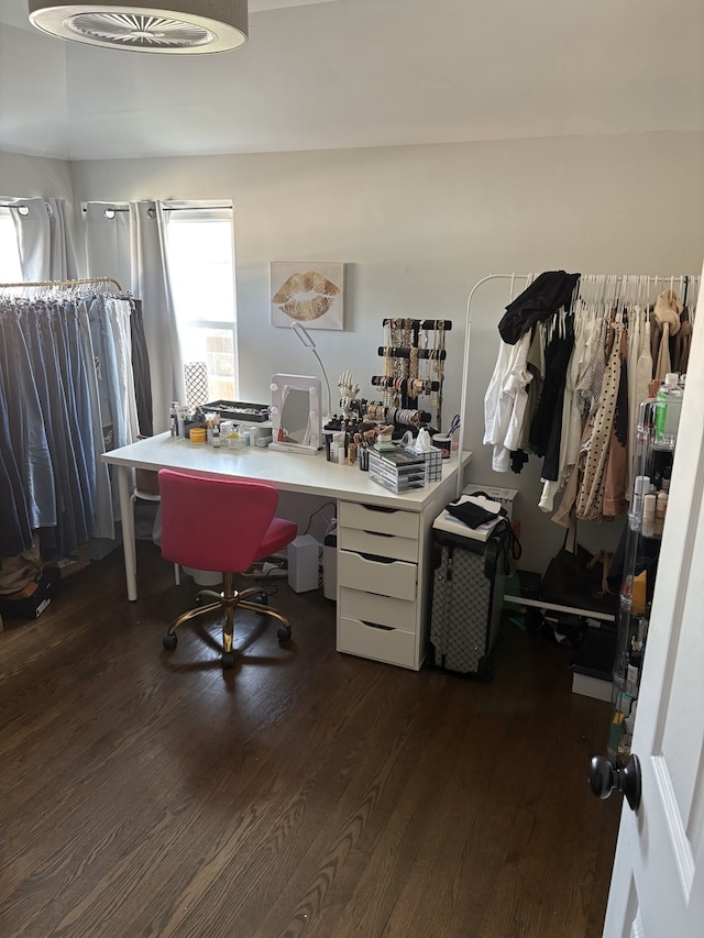 2119 S 20th Ave, Broadview, IL 60155 - home office featuring dark wood finished floors