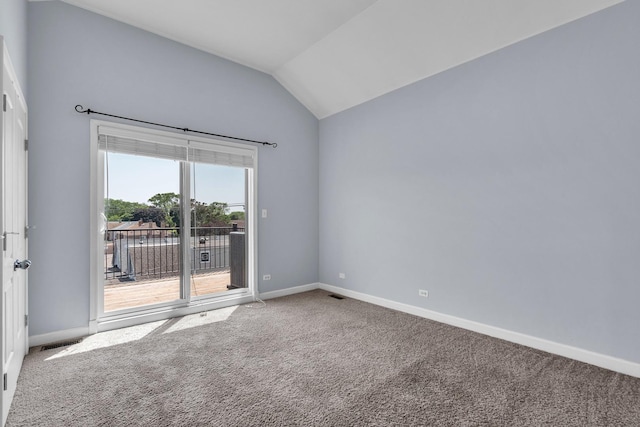 7153 W Irving Park Rd Unit 3, Chicago, IL 60634 - unfurnished room with carpet flooring and lofted ceiling