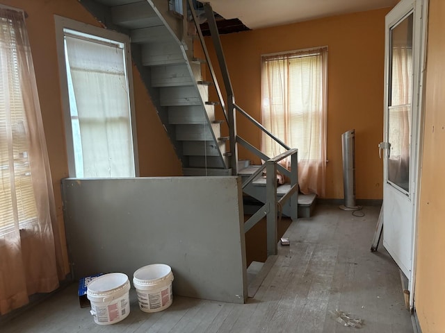 9236 S Blackstone Ave, Chicago, IL 60619 - staircase featuring wood-type flooring