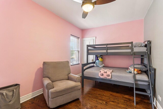 5639 W Cornelia Ave, Chicago, IL 60634 - bedroom featuring wood finished floors and a ceiling fan