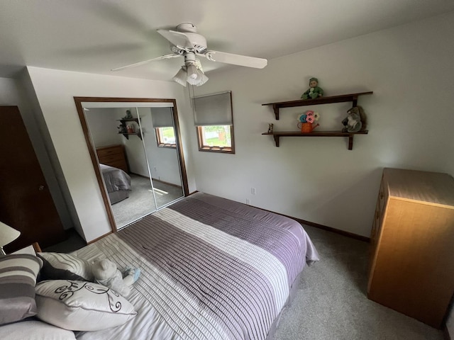 24005 S Green Heron Dr, Channahon, IL 60410 - carpeted bedroom featuring a closet and a ceiling fan