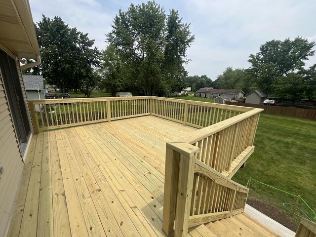 24005 S Green Heron Dr, Channahon, IL 60410 - deck with a yard