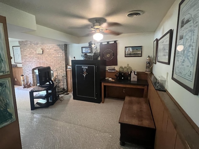 24005 S Green Heron Dr, Channahon, IL 60410 - living area with a ceiling fan
