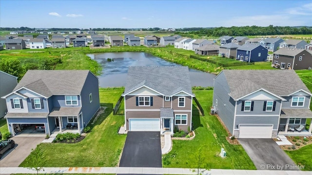 1360 Vineyard Ln, Pingree Grove, IL 60140 - aerial perspective of suburban area with a large body of water