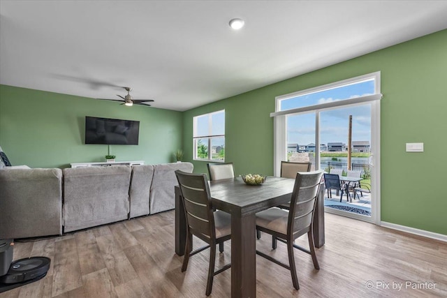 1360 Vineyard Ln, Pingree Grove, IL 60140 - dining area with light wood finished floors and ceiling fan