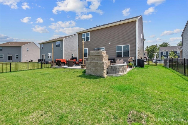 1360 Vineyard Ln, Pingree Grove, IL 60140 - rear view of house featuring a patio, a fenced backyard, and a residential view