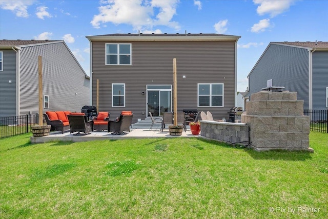 1360 Vineyard Ln, Pingree Grove, IL 60140 - back of property with an outdoor living space and a patio