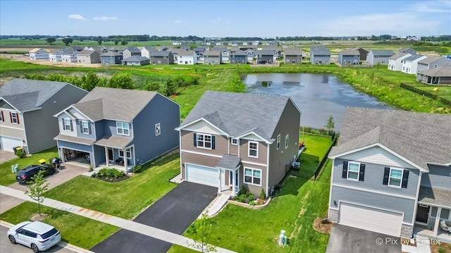 1360 Vineyard Ln, Pingree Grove, IL 60140 - aerial view of residential area featuring a large body of water