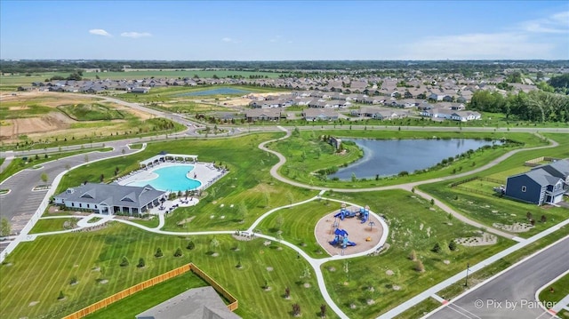 1360 Vineyard Ln, Pingree Grove, IL 60140 - drone / aerial view of a large body of water and a pool