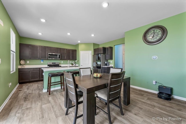 1360 Vineyard Ln, Pingree Grove, IL 60140 - dining space with light wood-style floors and recessed lighting