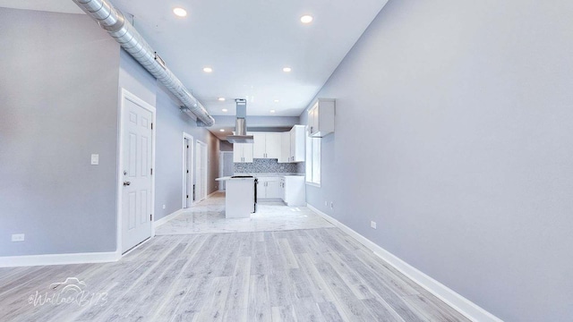 5309 S Bishop St, Chicago, IL 60609 - unfurnished living room featuring recessed lighting and light wood-type flooring