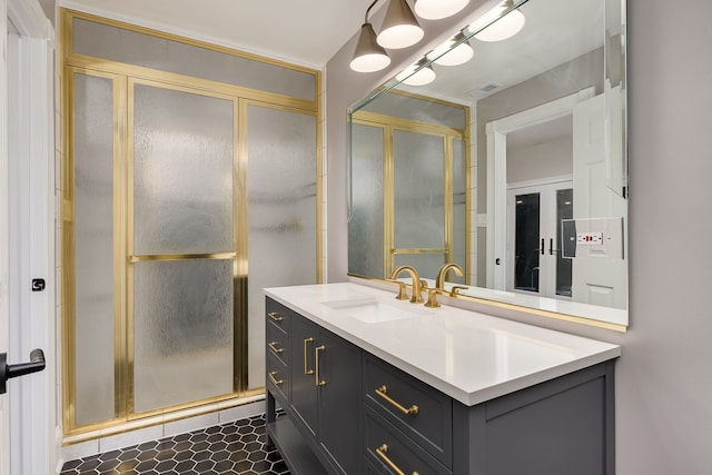 7 Loblolly Ct, Lemont, IL 60439 - bathroom with vanity and a shower stall