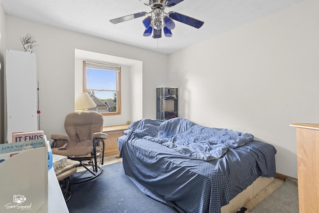 3411 Harris Dr, Joliet, IL 60431 - carpeted bedroom featuring ceiling fan