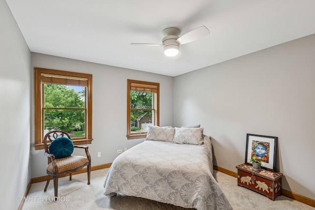 1909 Bridle Ct, Saint Charles, IL 60174 - bedroom with light colored carpet and ceiling fan