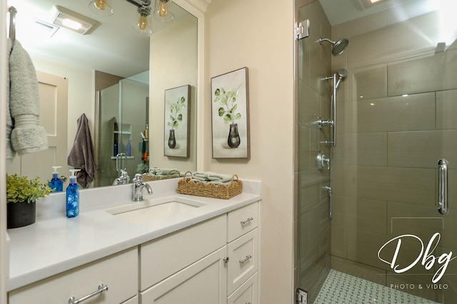 34119 N Hainesville Rd, Round Lake, IL 60073 - bathroom with a stall shower and vanity