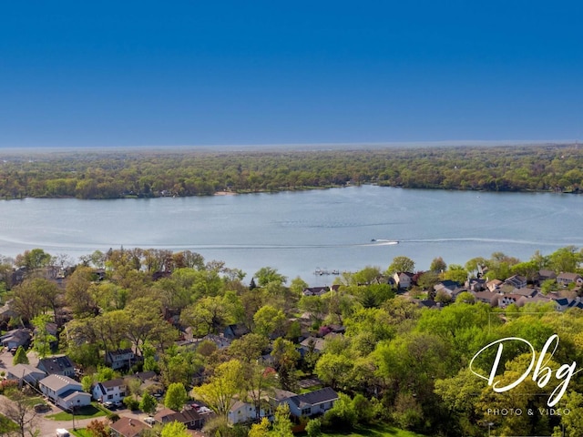 34119 N Hainesville Rd, Round Lake, IL 60073 - aerial view of residential area featuring a large body of water and a heavily wooded area